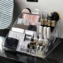 1pc Multi-Functional Acrylic Display Stand, Suitable For Toy Cars, Cosmetics, Badges, Small Figurines, Jewelry Storage - Multi-Tier Design, Great As Holiday Gift