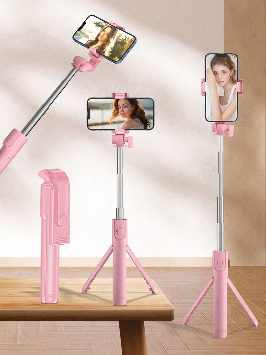 Bluetooth Selfie Stick With Tripod Stand, Wireless Remote, Extendable Phone Holder, Universal Portable Selfie Artifact For Travel Compatible With IPhone Android Phone Mobile Phone Suitable For Live Streaming, Vlog,Family Gatherings, Christmas Party Shooting,For Handheld Selfie, Outdoor Activities, Interviews For Summer Vacation, Travel, Outdoor Activities, Live Streaming
