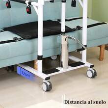 Silla de Transferencia Para Adultos Mayores, Grua Para Levantar Enfermos, Silla Para Baño Adulto Mayor, Portatil Silla de Ruedas Para Aadultos, Versión Actualizada - Respaldo Suave - Negro - Ver 9