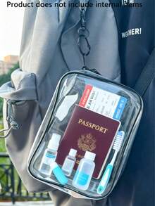 4个/3个/2个/1个装高透明3D娃娃户外包，婴儿车立方体挂袋，毛绒娃娃PVC收纳袋，16厘米 x 12厘米 x 6厘米人偶收纳袋，背包透明旅行挂袋，旅行配件，收纳整理包，大容量透明化妆包 - PVC拉链洗漱包，轻便旅行配件，节日礼物 - 彩色 - 查看 2