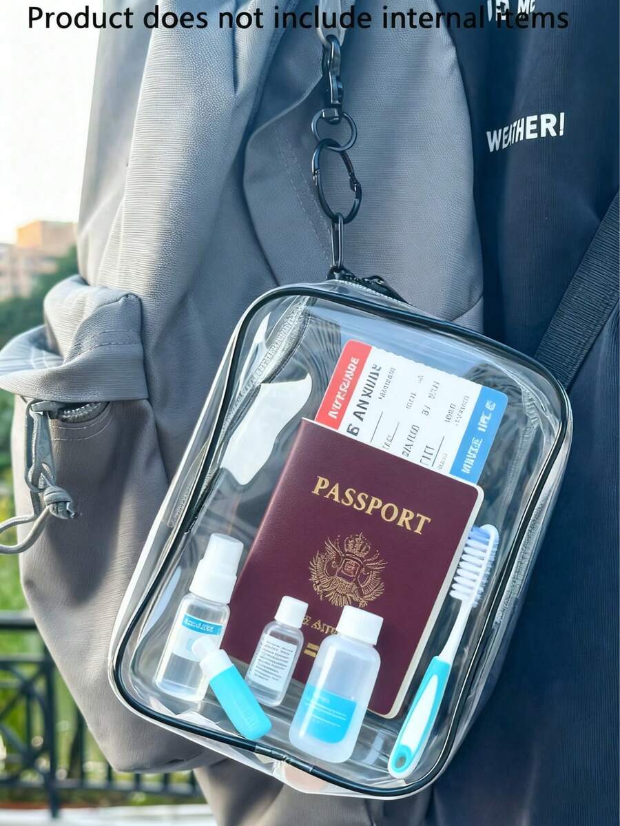 4pcs/3pcs/2pcs/1pc High Transparent 3D Doll Outdoor Bag, Stroller Cubic Hanging Bag, Plush Doll PVC Storage Bag, 16cm X 12cm X 6cm Figurine Storage Bag, Backpack Transparent Travel Hanging Bag, Travel Accessories, Organizer And Storage, Large Capacity Transparent Cosmetic Bag - PVC Zipper Toiletry Organizer, Lightweight Travel Accessory, Holiday Gift - Multicolor - View 1