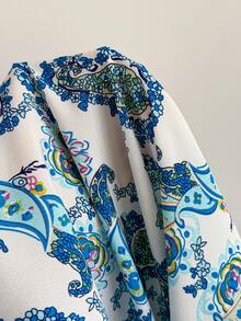 Rusttydustty A Long Casual Vacation Dress With Floral Prints For Womenboho Easter Beach Outfits Hawaii Music Festival Tropical Vacation - Blue - View 9