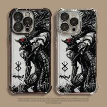Funda compatible con Apple  XR 16e XS Max 15 16 13 14 12 11 Pro Max 14 15 16 Plus, funda suave de anime  Guts compatible con funda  17 pro max, funda  17 pro, funda  17, funda  16 pro max, funda  17 pro max - Mix02 - Ver 2