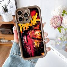 Cubierta de teléfono con diseño de graffiti rojo y amarillo para iPhone 14 Pro Max estilo urbano para uso diario - Blanco - Ver 5