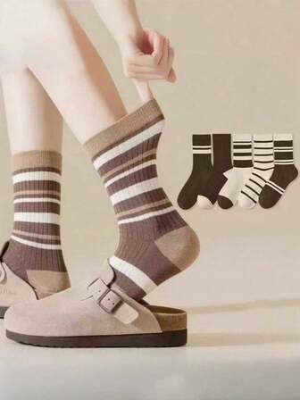 10/5/1 st - Strumpor Höst- och vinterkollektion Meilad Mellanstora Staplade Strumpor Anti-lukt och Svett Höststrumpor Långa Slangar Värmestrumpor