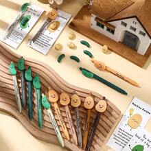 D24 Sets Employee Appreciation Gifts Bulk For Coworker Staff Potato Pickle Pens With Positive Resin Animal Pun Note Cards Christmas Thank You Gifts For Teacher Team Office Party Favors - 黑色 - 查看 4