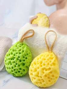 1pc Honeycomb Bath Sponge, Ultra Soft Sponge Shower Scrubber, Unisex Exfoliating Bath Brush, Durable & Cute Shower Accessory