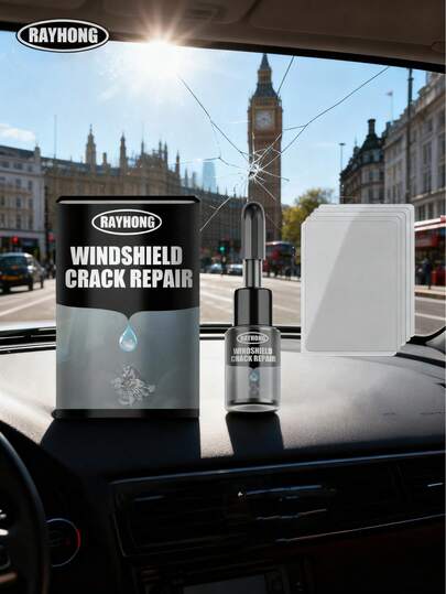 Car Windshield Cracked Repair Fluid Automotive Glass Windscreen Window Diy Fixing Star-Shaped Cracks Maintenance Scratch Removal Improve Clear Visibility For Car, Truck, Motorcycles, Broken Restore Tools