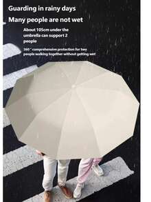 12-Rippen Sturmfester Regenschirm, 60-Regengeschützt Automatikschirm, Dual-Nutzung für sonnige und regnerische Tage, UV-Schutz, robuster Faltregenschirm für Männer und Frauen für Outdoor-Aktivitäten.