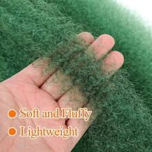 Springy Afro Twist Hair 8 Inch 3 Packs Pre Fluffed Marley Twist Braiding Hair For  (8 Inch Green),Green - 綠色 - 查看 5