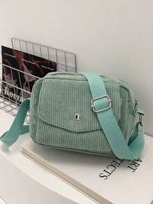 1pc New Solid Color Casual Crossbody Bag Is Practical And Versatile. It Adopts A Zipper Closure Design And Is Paired With An Adjustable Shoulder Strap. It Is Suitable For Various Occasions Such As And Can Easily Accommodate Daily Necessities. It Is A Fashion Darling And Has Strong Style Adaptability. - Casual Crossbody Bag - View 13