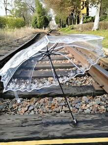 Floral Pattern Transparent Umbrella, Suitable For School, Office, Home, Travel, Back To School Supplies, Umbrella, Suitable For Men And Women, Durable Construction - Multicolor - View 17