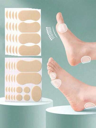 35/20pcs/Set Anti-Slip Heel Pads And Toe Cushions, Suitable For High Heels, Leather Shoes, Sports Shoes, Ankle Protection PadsFor Outdoor,Sport,Travel,Household,Office,School