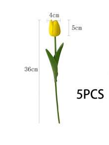 1 szt./2 szt. Sztuczne kwiaty tulipanów w kolorze żółtym, realistyczne, idealne do wiosennej dekoracji domu, nowoczesnego pokoju w stylu nordyckim, biurka, prezentu na walentynki, dekoracji wielkanocnej, centralnego elementu weselnego, prezentu urodzinowego, dekoracji domu, salonu/sypialni, sztucznych roślin, pokoju, biurka, dekoracji ogrodu, dekoracji pokoju, walentynek, prezentów urodzinowych i ukończenia szkoły - Żółty - Zobacz 10