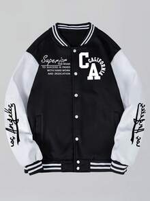 1 قطعة جاكيت بيسبول من الفليس للرجال، كاجوال للتنقل، موضة متعددة الاستخدامات، ملابس الشارع الهيبستر، للخارج والتنزه والتمارين الربيعية، فضفاض المقاس، معطف واقي من الرياح