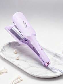 CRASTS 卷发棒，波浪卷发器，大波浪卷发造型器，法式水波纹卷发器，三管电动卷发棒带显示屏，温度可调