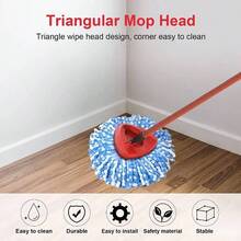 Spin Mop/Ocedar EasyWring Microfibre Spin Mop 2 System - Rotating Mop Heads Refill Plastic Base Cover Accessories - 1 Base for 2 Tank System - 查看 6