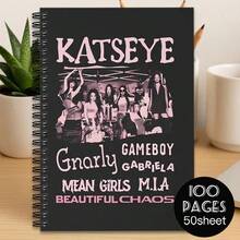1pc KATSEYE Group K-Pop Idol Themed Notebook - Official Song Lyrics & Member Photos, Korean Style Cover, K-Drama Journal Gift For Fans, K-Drama Manga Diary (Paper Book)