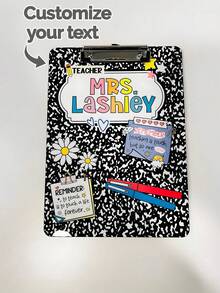 25 Styles Personalized Teacher Clipboard, Customized Back To School Gift, Teacher Gift, Personalized Teacher Notepad Clipboard, Teacher's Day Gift, Personalized Gift, Christmas Gift - Multicolor - View 18