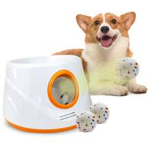 New Automatic Dog Ball Launcher, Upgraded Interactive Dog Ball Thrower, Suitable For Small Dogs, Distance Adjustable Mental Stimulation Dog Toy, Equipped With 3 Durable Etpu Balls 2.2 Inches (About 5.6 Centimeters) - Multicolor - View 14