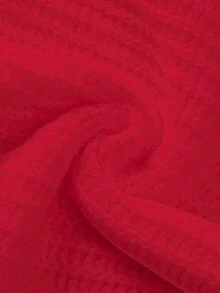 FOR BEAUTY 女士酒红色圆领长袖针织衫，休闲通勤套头衫，时尚优雅简约柔软开衫，百搭外套，适合日常穿着，情人节礼物 - 紅色 - 查看 11