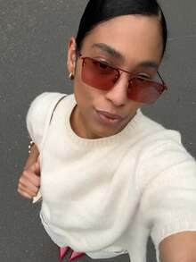 Áo len nữ VIBEWAVE tay ngắn cổ tròn kiểu Mỹ, mẫu mới mùa xuân/hè. - Màu be - Xem 7