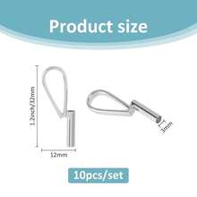 SUPERFINDINGS 10Pcs Vertical Pin To Pendant Brooch Pendant Converters Silver Alloy Brooch Pin To Necklace Keychain Converters Tube Design With Bail Convert For Necklace Keychain Hair Rope,Silver - Bạc - Xem 3