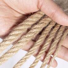 1mm-12mm Cuerda de yute natural, cinta, artesanía DIY, cuerda de yute vintage, hilo de coser, decoración del hogar para fiestas, bodas y Navidad