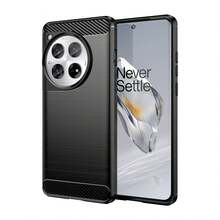 Max Power Digital Funda para móvil OnePlus 12 Carcasa Protectora Antigolpes Silicona Negra Diseño Fibra de Carbono Resistente Absorción de Choque [Compatible Carga Inalámbrica] - Negro - Ver 2
