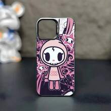 Funda de teléfono de dibujos animados japoneses T-Tokidokis para 17, 16, 15, 14, 13, 12, 11 Plus, Pro Max, cubierta negra mate a prueba de golpes - Z6 - Ver 10