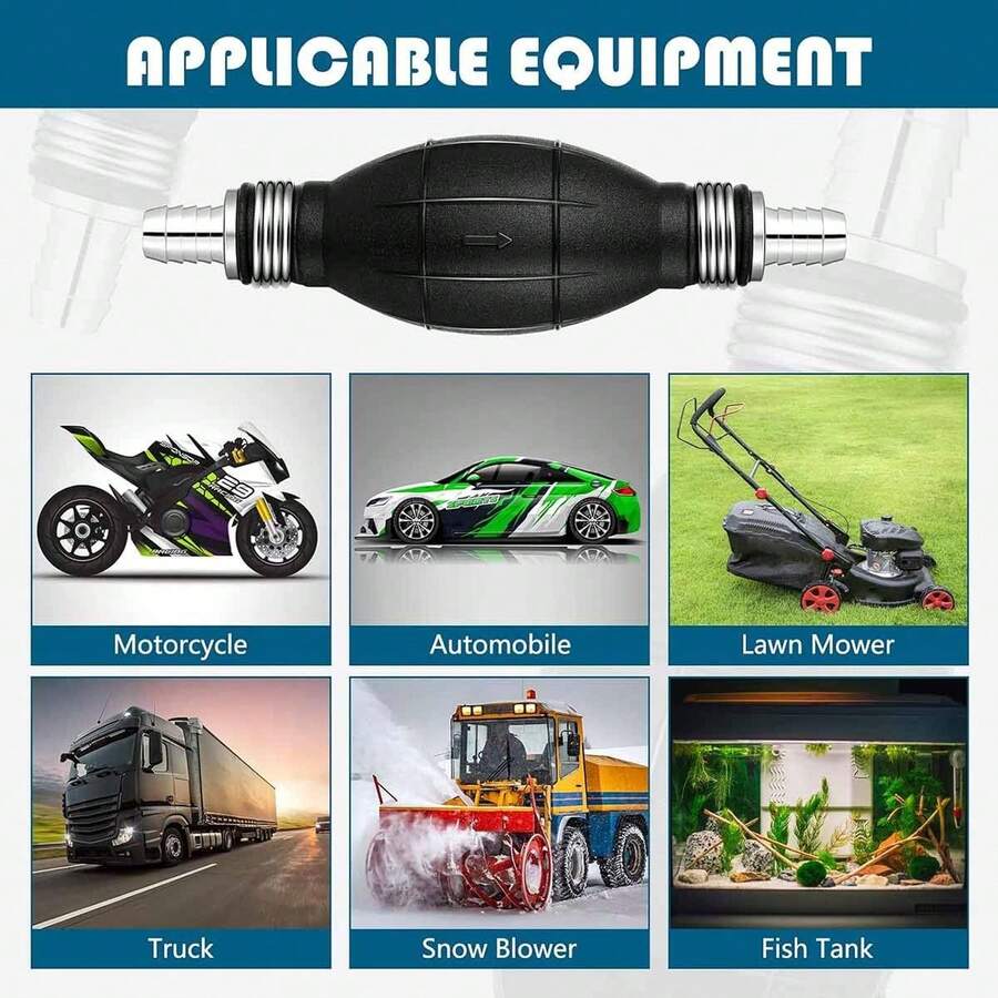 1pc Automobile Hand Oil Pump; Car And Ship Hand Squeeze Ball Made Of Aluminum Alloy; One-Way Hand Pump For Fuel; Rubber One-Way Hand Oil Pump Valve