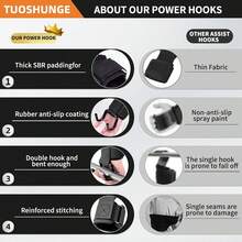 成人引体向上辅助杆带握把引体向上辅助钩，加厚腕部支撑，适用于锻炼和健身