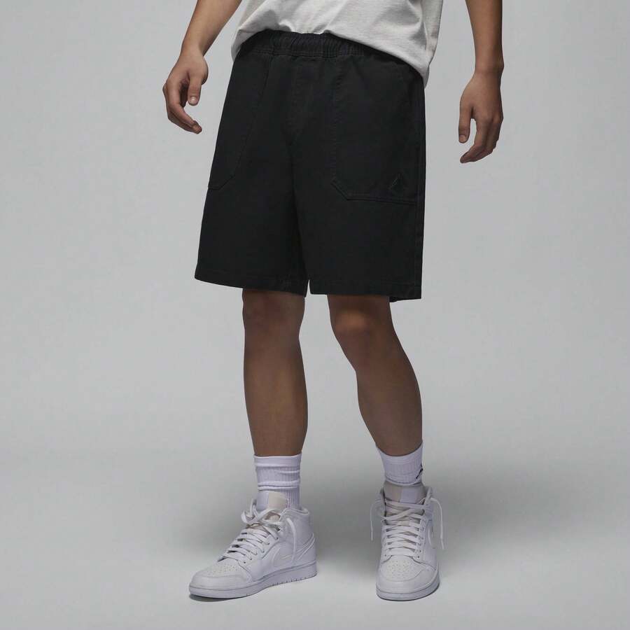 شورت رياضي متوسط الطول للرجال Nike AS ESS STMT WVN SHORT FV7266-010 - أسود/رمادي - مشاهدة 1