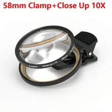 KnightX 37mm 52mm Macro Lens, 10X Close-Up Phone Clip, Aluminum Alloy, Universal Smartphone Camera Accessory - Multicolor - View 10