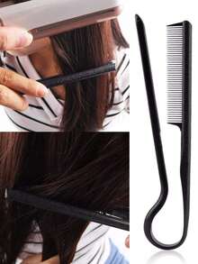 Hairdressing V-Comb Messy Hair Finishing Straightening Splint Comb - Hair Styling Tool Clip Special For Hair Wigs V-Type Comb Hair Straightener DIY Salon Hair Cutting Hairdressing Tool Barber Anti-Static Comb Brush - Multicolor - View 2