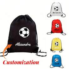 1 حقيبة ظهر بسحاب مخصصة بتصميم كرة القدم - من مادة البوليستر، تصميم متعدد الجيوب، إغلاق بسحاب قابل للتعديل، إمكانية تخصيص الاسم/النص، مناسبة للجيم والسفر والمدرسة إلخ. - أبيض/أحمر/أسود، حقيبة كرة القدم، حقيبة الكتب، تصميم مرح، جيب بسحاب، حقيبة/حقيبة ظهر رياضية، حقيبة خصر لكرة القدم، ملحقات وإمدادات كرة القدم - متعدد الألوان - مشاهدة 2