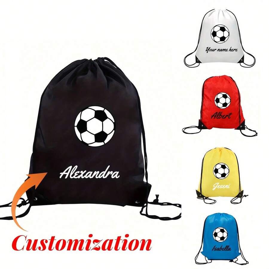 1 حقيبة ظهر بسحاب مخصصة بتصميم كرة القدم - من مادة البوليستر، تصميم متعدد الجيوب، إغلاق بسحاب قابل للتعديل، إمكانية تخصيص الاسم/النص، مناسبة للجيم والسفر والمدرسة إلخ. - أبيض/أحمر/أسود، حقيبة كرة القدم، حقيبة الكتب، تصميم مرح، جيب بسحاب، حقيبة/حقيبة ظهر رياضية، حقيبة خصر لكرة القدم، ملحقات وإمدادات كرة القدم