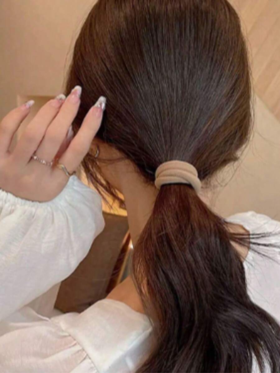 50 piezas Elásticos para el cabello invisibles de color beige y caqui, anillos de toalla de estilo diario, accesorios de viaje, regalos de apertura escolar, caja de regalo roja, nuevos regalos, accesorios para el cabello para mujeres, herramientas para el cabello, accesorios de belleza, accesorios para cabello rizado, para mujeres, otoño, viaje, herramientas para el cabello, accesorios para mujeres, cosas para el cabello, otoño, accesorios para el cabello, accesorios para el cabello para mujeres, viaje, accesorios para el cabello, accesorios para mujeres, accesorio para el cabello, accesorios para el cabello de mujeres, herramientas para el cabello, cosas para el cabello, cosas, accesorios de belleza, regalos, viaje, regalos para mujeres, cosas para el cabello, rellenos de calcetines - Camel - Ver 1