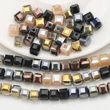 36pcs/Pack 6mm Square Glass Beads With Hole, DIY Jewelry Making, Suitable For Phone Chains, Keychains, Car Accessories, Wind Chimes, Bags, Shoes, Clothing Decorations - 6m Square Bead Color System - View 10