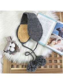 1 pièce Cache-oreilles style Kpop mignon, réchauffe-oreilles en peluche, cache-oreilles pliables pour l'hiver, cadeau de Noël et de la Saint-Valentin, accessoires chauds - Gris - Voir 11