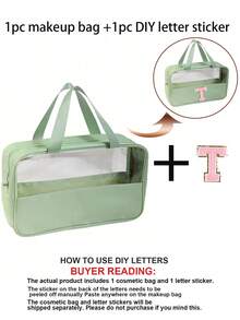 1个透明PVC化妆包,字母装饰洗漱收纳包,化妆包,沙滩包,夏季旅行必备,化妆包,化妆袋,化妆包,化妆品包,化妆品收纳包,旅行,化妆袋,包,梳妆台,化妆袋,旅行必备,化妆包,化妆包,包,旅行必备,梳妆台配件,小化妆包,化妆袋,化妆品包,旅行必备,大容量,大化妆包,圣诞礼物,化妆包,旅行,女士旅行必备礼物,化妆包,手拿包/小手提包,化妆品收纳包,化妆品整理包,化妆包,化妆刷收纳包,迷你化妆包,大容量化妆包,女士礼物,圣诞礼物,女士礼物创意 - 綠色 - 查看 25