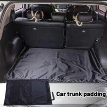1pc Single Layer Thin Car Trunk Mat, Polyester Fiber Cargo Liner, Car Accessories Car Floor Mat Car Seat Cover, Lightweight And Easy To Carry