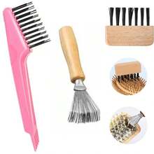 Hair Brush Cleaner Tool, Hairbrush Cleaner Rake Removing Tangled Hairs And Dust From Vacuums And Hairbrushes, 2-In-1 Comb Cleaning Brush, Home And Salon Use - 一種顏色 - 查看 1