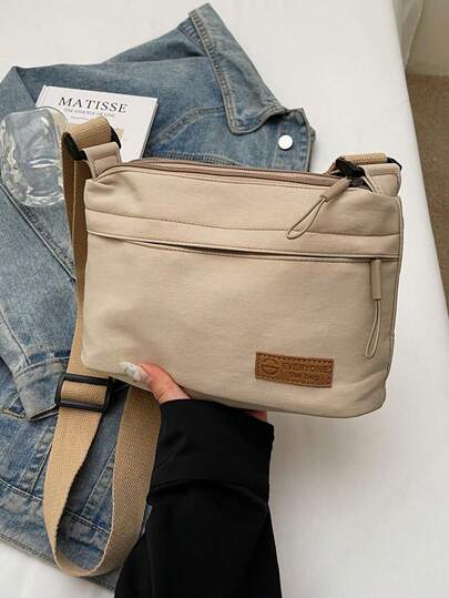 尼龙时尚休闲简约包，独特韩式多口袋单肩包，适合女士