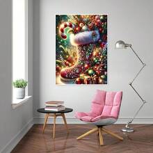 [Free Shipping]Christmas Diamond Art For Adults, DIY Diamond Painting For Adults, Diamond Art Kit On Canvas, Full Round Drill Diamond Dots Paintings For Home Wall Decor 12X16 Inch,G8623-US - G8623-US - 查看 5