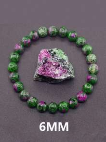 1入組/天然石英綠帶輝石彈性手鍊瑜伽冥想珠寶,減輕焦慮和壓力珠寶禮物,適用於女性男性 - 串珠手鍊 - 查看 10