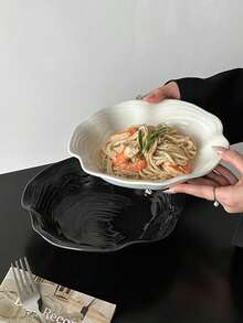 1件创意北欧风高端荷叶边餐盘，ins风水果沙拉/酸奶/意面碟，餐厅餐具