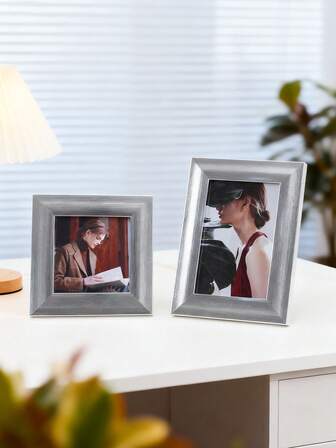 1pc Luxury European-Style Photo Frame, Multi-Size Rectangular Picture Display Frame, Horizontal/Vertical, Suitable For Office, Home Desktop And Wall Decor