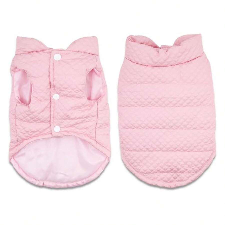 Dog Coat Small Medium Lightweight Winter Warm Puppy Clothes Girl Pink Large - Soft Fleece Lined Pet Clothes For Cold Weather Protection - 多色424 - 查看 1