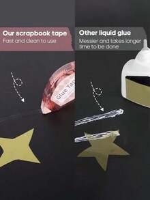 Double-Sided Adhesive Tape, Acid-Free & Long-Lasting, Permanent Adhesive Roller For Crafts And Scrapbooking, Adult Scrapbooking Supplies